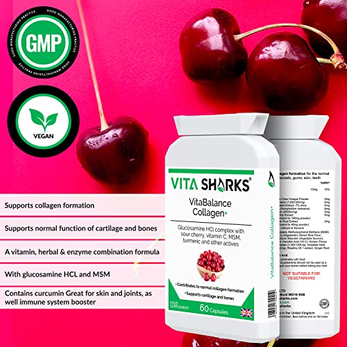 VitaBalance Collagen+ 60 Capsules for Skin, Hair, Nails, Joints & Connective Tissue Vita SharksAu supplements