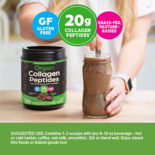 Orgain Hydrolyzed Collagen Powder, 20g Grass Fed Collagen Peptides, Chocolate OrgainAu supplements