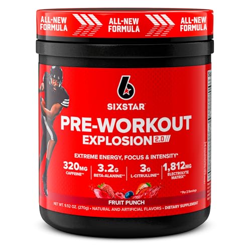 Six Star Pre-Workout Explosion 2.0 Fruit Punch - Pre-Workout Powder, Explosive Energy Six StarAu supplements