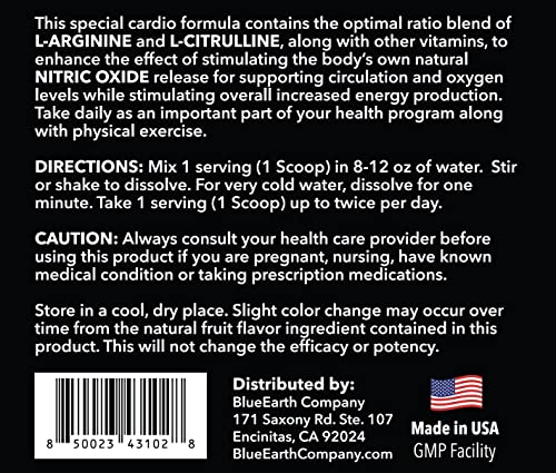 BlueEarth Company L-Arginine 5000mg + L-Citrulline Complex Powder Supplement Drink BlueEarth CompanyUS supplements