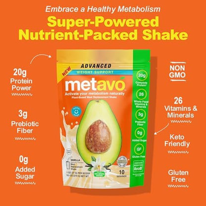 Metavo Advanced Weight Support Meal Replacement Vanilla MetavoUS supplements