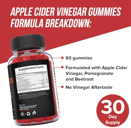 Apple Cider Vinegar Gummies with Mother- 1000mg - Supplement Formulated to Support ORPHIC NUTRITIONUS supplements
