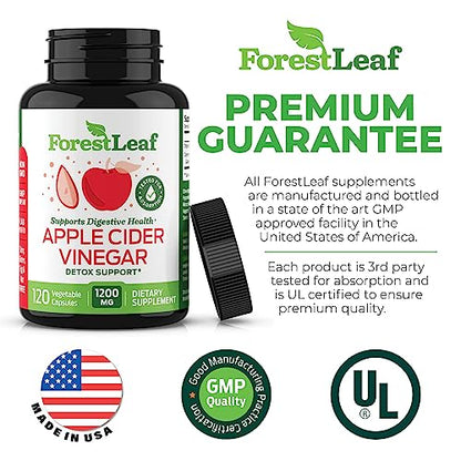 ForestLeaf - Apple Cider Vinegar Capsules with Cayenne Pepper Powder 1200mg ForestLeafUS supplements