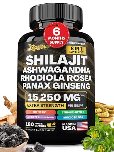 Zoyava Shilajit 9000MG Radiant Health Blend Ashwagandha 2000MG Rhodiola Rosea ZoyavaUS supplements