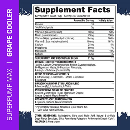 Gaspari Nutrition SuperPump MAX, The Ultimate Pre Workout Powder, Sustained Energy Gaspari NutritionUS supplements