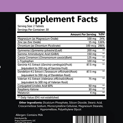 Angry Supplements Skinny Dreams, Night Time for Restful Sleep All-Natural Weight Loss Angry SupplementsUS supplements