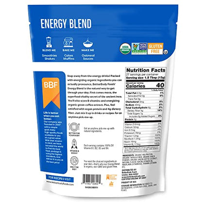 BetterBody Foods Organic Energy Blend, Plant-Based Natural Energy, Gluten-free, Non-GMO BetterBody FoodsUS supplements
