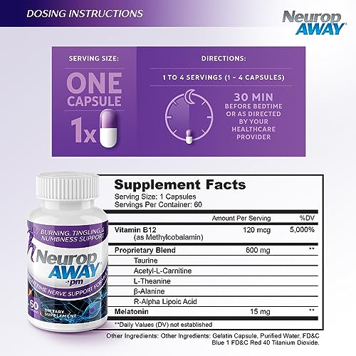NeuropAWAY Nerve Support PM | 60 Capsules NeuropAWAYAu supplements