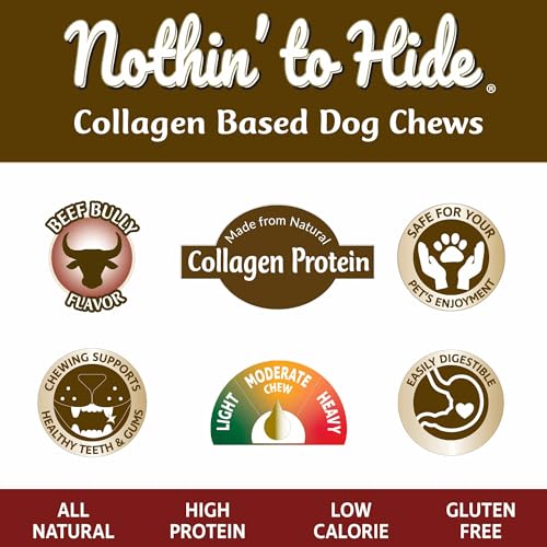 Fieldcrest Farms Nothin’ to Hide Collagen & Bully Small Rolls, 5 Inch, Beef Bully Flavor, Highly Digestible Chews That Support Skin, Coat, Joints & Muscles, for Moderate Chewers Under 25 Lbs, 2 Pack Fieldcrest FarmsAu supplements