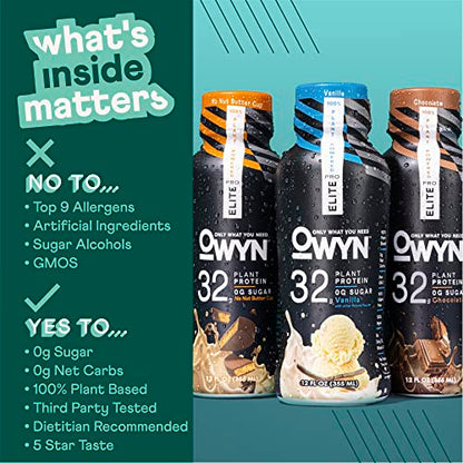 OWYN Only What You Need Pro Elite Vegan High Protein Keto Shake, 32g Protein OWYN Only What You NeedUS supplements
