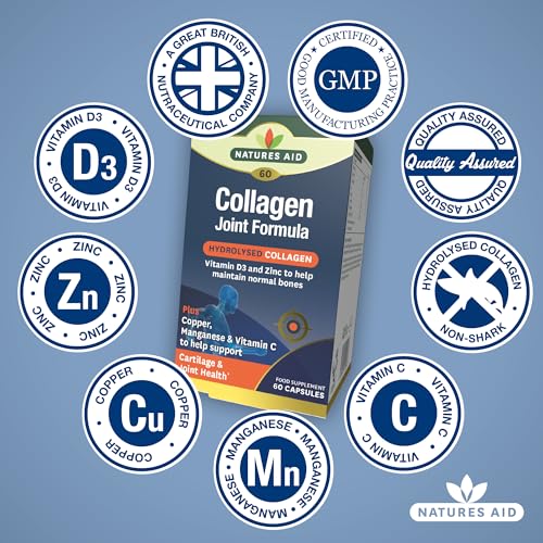 Natures Aid Collagen Joint Formula with Vitamin C, Copper and Manganese, Cartilage and Joint Health, 60 Capsules natures aidAu supplements
