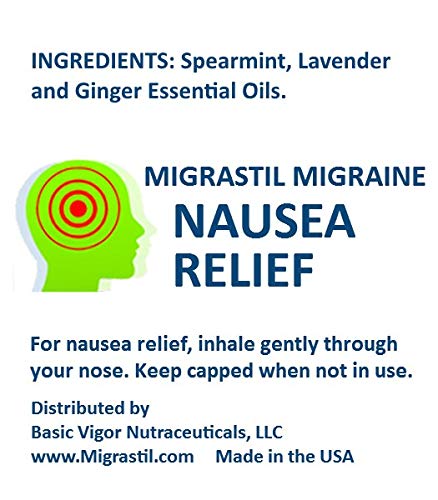 Basic Vigor Migrastil Inhaler (Pack of 2) - Pocket Size Aromatherapy Inhaler for Queasiness Basic VigorAu supplements