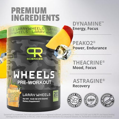 Larry Wheels' Pre Workout - Energy Drink Powder - Pre Workout Powder for Men & Women PR SciencesUS supplements
