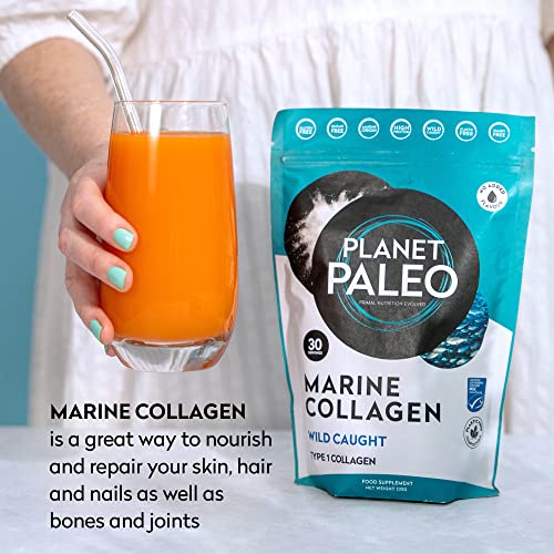Pure Marine Collagen Powder (60 Servings, 450g) | for Healthy Skin, Hair and Nails, and Gut Health Planet PaleoAu supplements