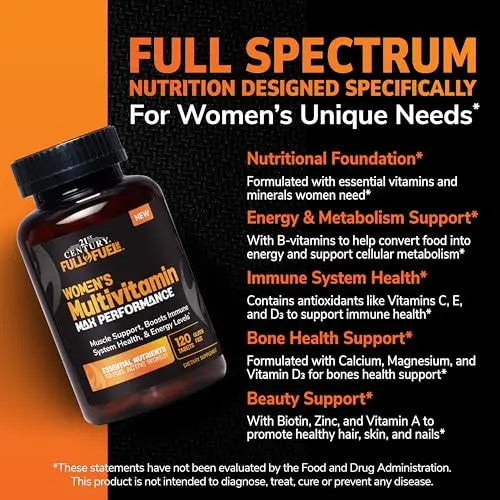 21st Century Full Fuel 365 Active Women’s Multivitamin, 120 Tablets, Daily Vitamins and Minerals for Energy, Muscle Support, Immune Health 21st CenturyAu supplements