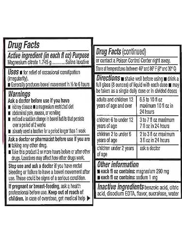 Swan Lemon Magnesium Citrate Oral Solution (10 oz), Natural Lemon Flavor, Gentle Deal DaveUS supplements