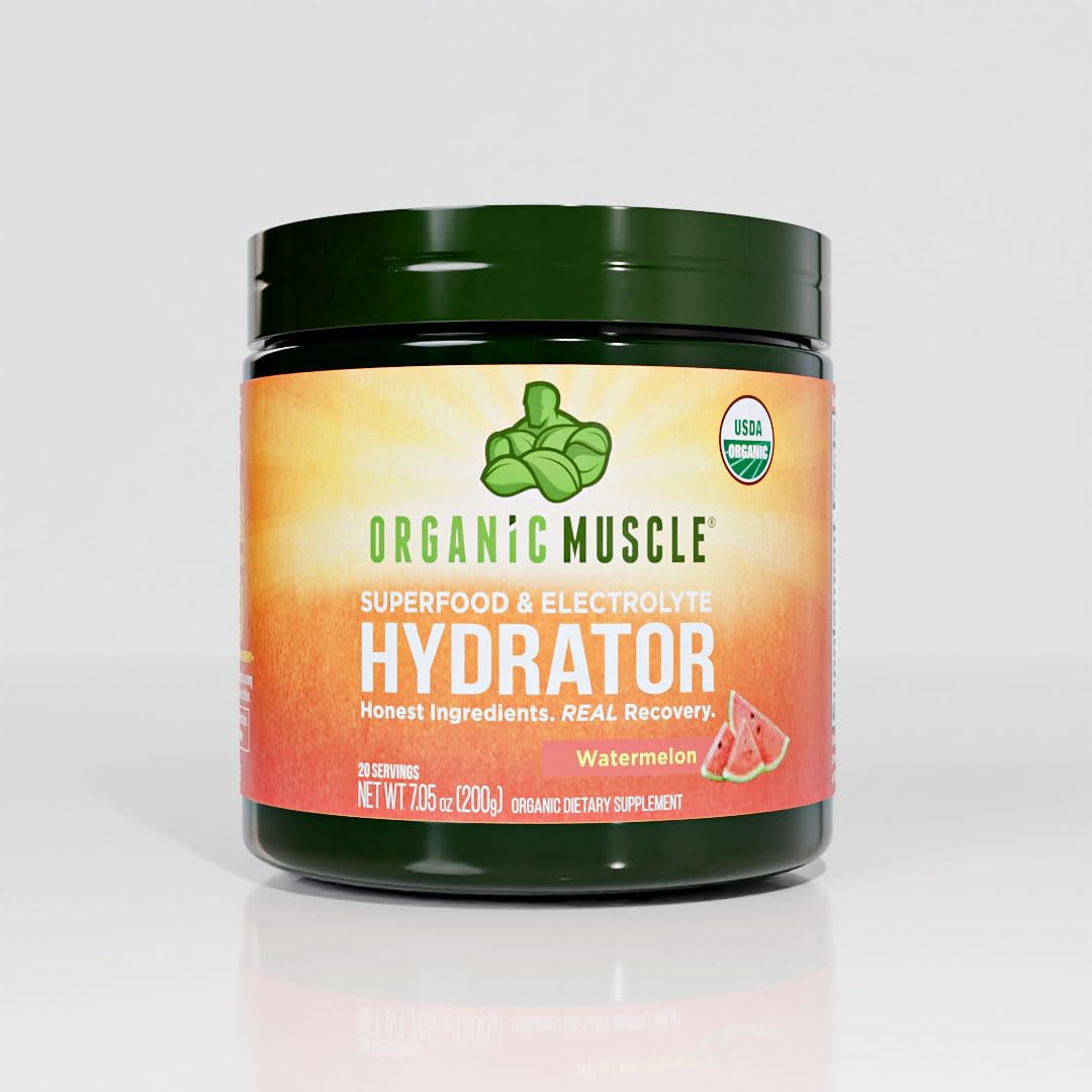 Organic Muscle Hydrator | Natural Electrolyte Powder for Peak Performance & Recovery - Watermelon Flavor, 20 Servings Organic MuscleAu supplements