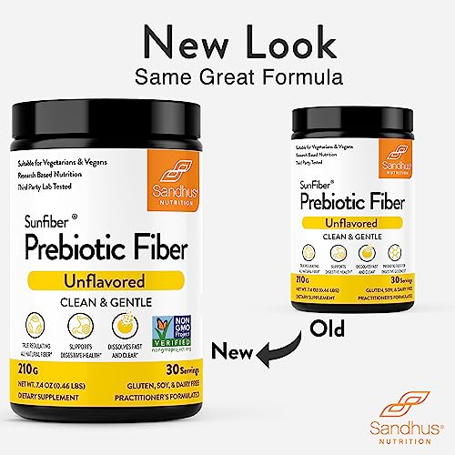 Sandhu's Prebiotic Fiber Supplement Powder –30 Servings- SunFiber® –Low FODMAP Sandhu'sAu supplements