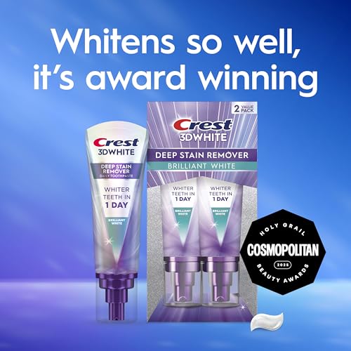 Crest 3DWhite Brilliance Deep Stain Remover Brilliant White Toothpaste - 3.1oz/2pk CrestAu supplements
