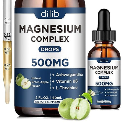 Triple Magnesium Complex Supplement-Magnesium Glycinate, Citrate, Malate Liquid dilibUS supplements