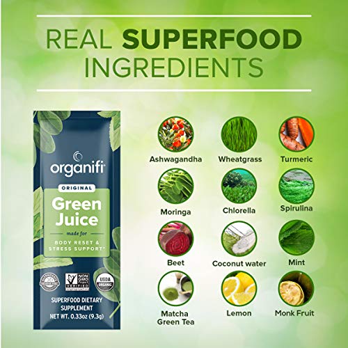 Organifi: GO Packs - Green Juice - Organic Superfood Supplement Powder - 30 Count OrganifiUS supplements