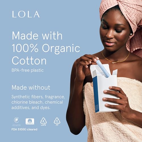 LOLA Organic Cotton Tampons, 8 Count - Tampons Regular, Period Feminine Hygiene Products LOLAAu supplements