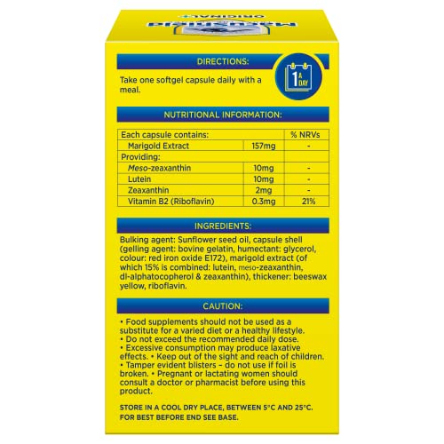 MacuShield Original Plus Capsules - 90 Day Pack, Eye Health Food Supplement containing MacushieldUS supplements
