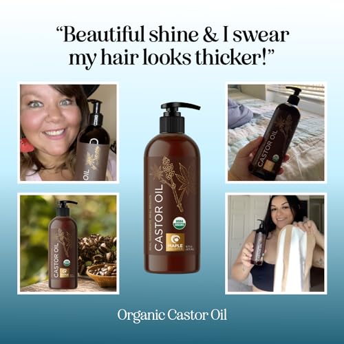 Hexane Free Organic Castor Oil - USDA Organic Castor Oil for Body Detox Hair Growth & Skin Care Maple HolisticsAu supplements