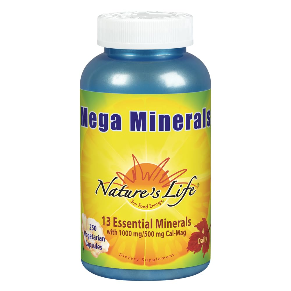 Nature's Life Mega Minerals Complex | Complete Multi Mineral + Vitamin D Supplement | 250 Vegetarian Capsules Nature's LifeAu supplements