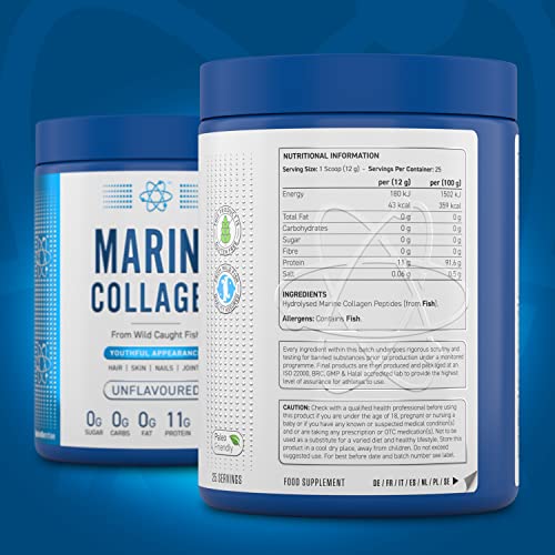 Applied Nutrition Marine Hydrolysed Collagen Powder from Wild Salmon - Protein for Health, Skin, Hair, Nails, Bones, Muscle & Joints Applied NutritionAu supplements