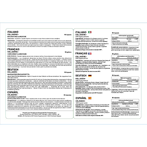 Marine Collagen Type 1 and Type 2 1200mg - 60 Capsules | UK Manufactured PH PROWISE HealthcareAu supplements