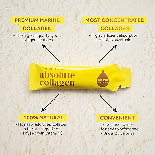 Absolute Collagen Marine Liquid Collagen Supplement for Women - 8000mg Collagen in Each Sachet Absolute CollagenAu supplements
