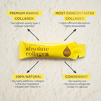 Absolute Collagen Marine Liquid Collagen Supplement for Women - 8000mg Collagen in Each Sachet Absolute CollagenUS supplements