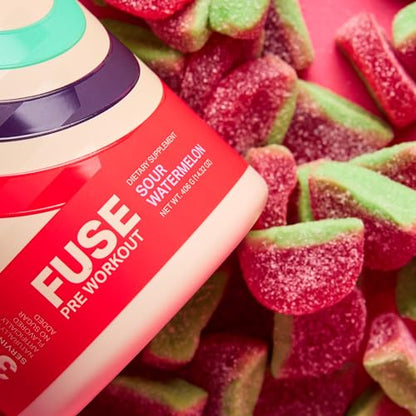 Podium Nutrition, Fuse Pre Workout Powder, Sour Watermelon, 30 Servings, Beta Alanine Podium NutritionUS supplements