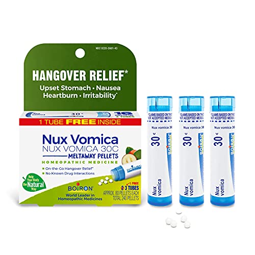 Boiron Nux Vomica 30C Homeopathic Medicine for Hangover Relief, Upset Stomach, Nausea BoironAu supplements