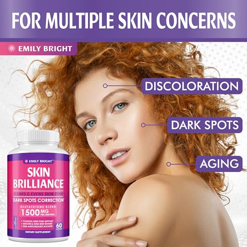 Glutathione Capsules - 1,500mcg Glutathione Supplement - Skin Tone Enhancer - Targets Emily Bright INCUS supplements