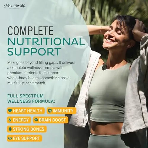 Maxi Health Multivitamin – Easy to Swallow Multi Vitamin Capsules with 30 Nutrients, Iron & Probiotics – Kosher Daily Multivitamins Small Capsules Maxi HealthAu supplements