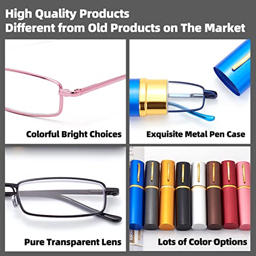 HIGHLIKE 4-Pack Slim Pocket Reading Glasses Men Women, Compact Readers Super Clear HIGHLIKEAu supplements