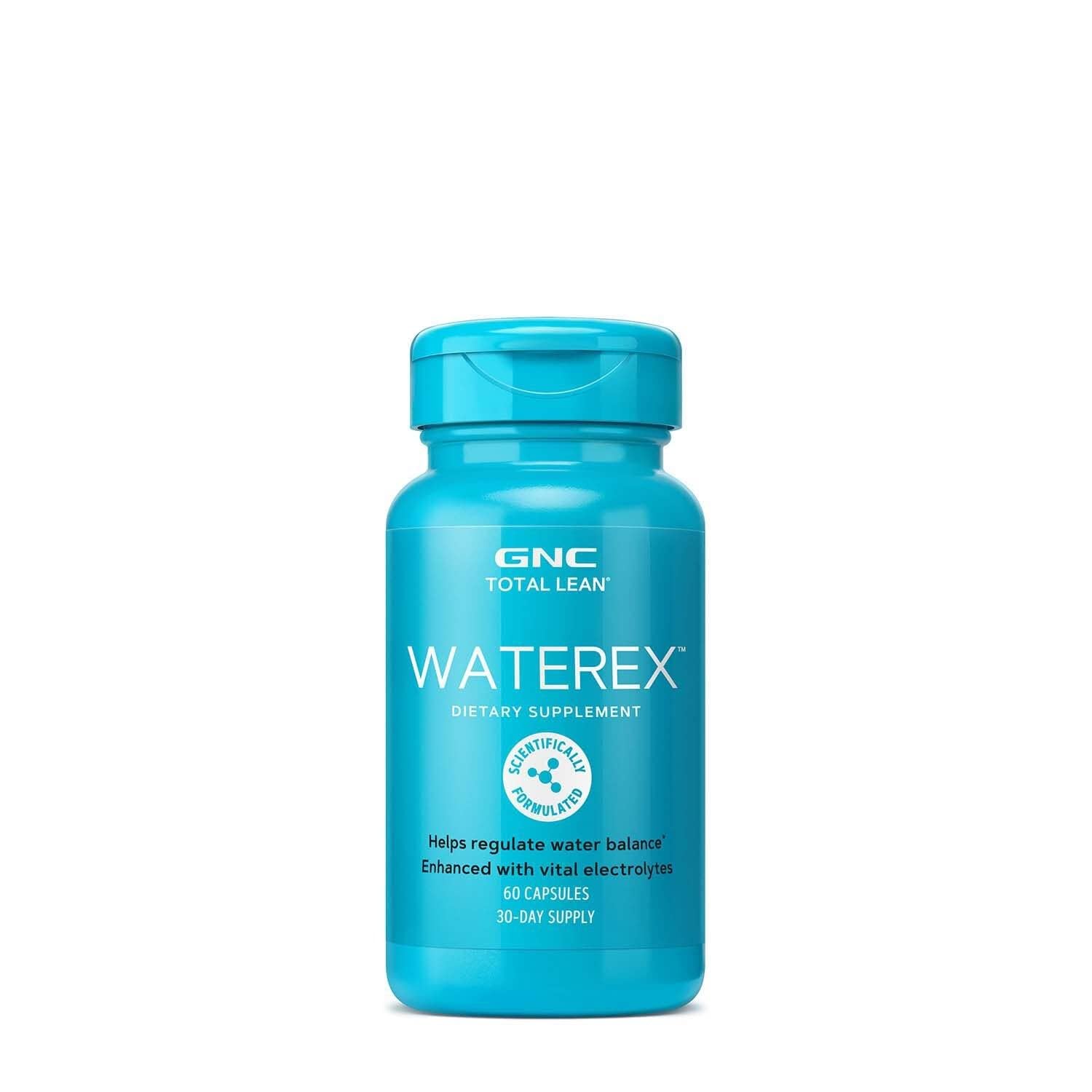 GNC Total Lean Waterex, Helps Regulate Water Balance, Enhanced with Vital Electrolytes, 60 Capsules GNCAu supplements