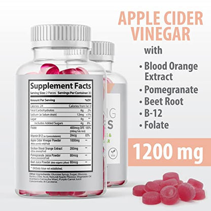 (Official 2 Pack) Slimming Gummies It Works with Apple Cider Vinegar and Sicilian Blood Orange Extract Max-BioUS supplements