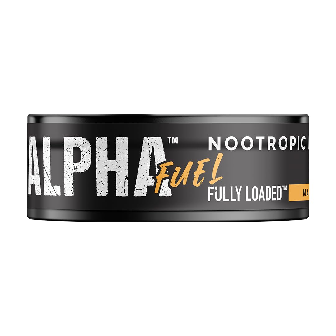Fully Loaded Alpha Fuel Nootropic Pouches (Mango Fuel) - 5 cans, 15 Pouches per can - Energy Pouches containing Caffeine and nootropic Blend Fully Loaded BullseyeAu supplements