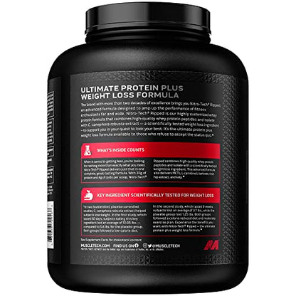 MuscleTech Nitro-Tech Ripped Lean Whey Protein Powder Whey Protein Isolate Weight MuscleTechUS supplements