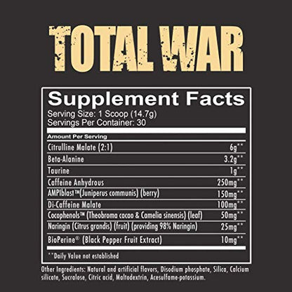 REDCON1 Total War Preworkout - Contains 320mg of Caffeine from Green Tea, Juniper REDCON1US supplements