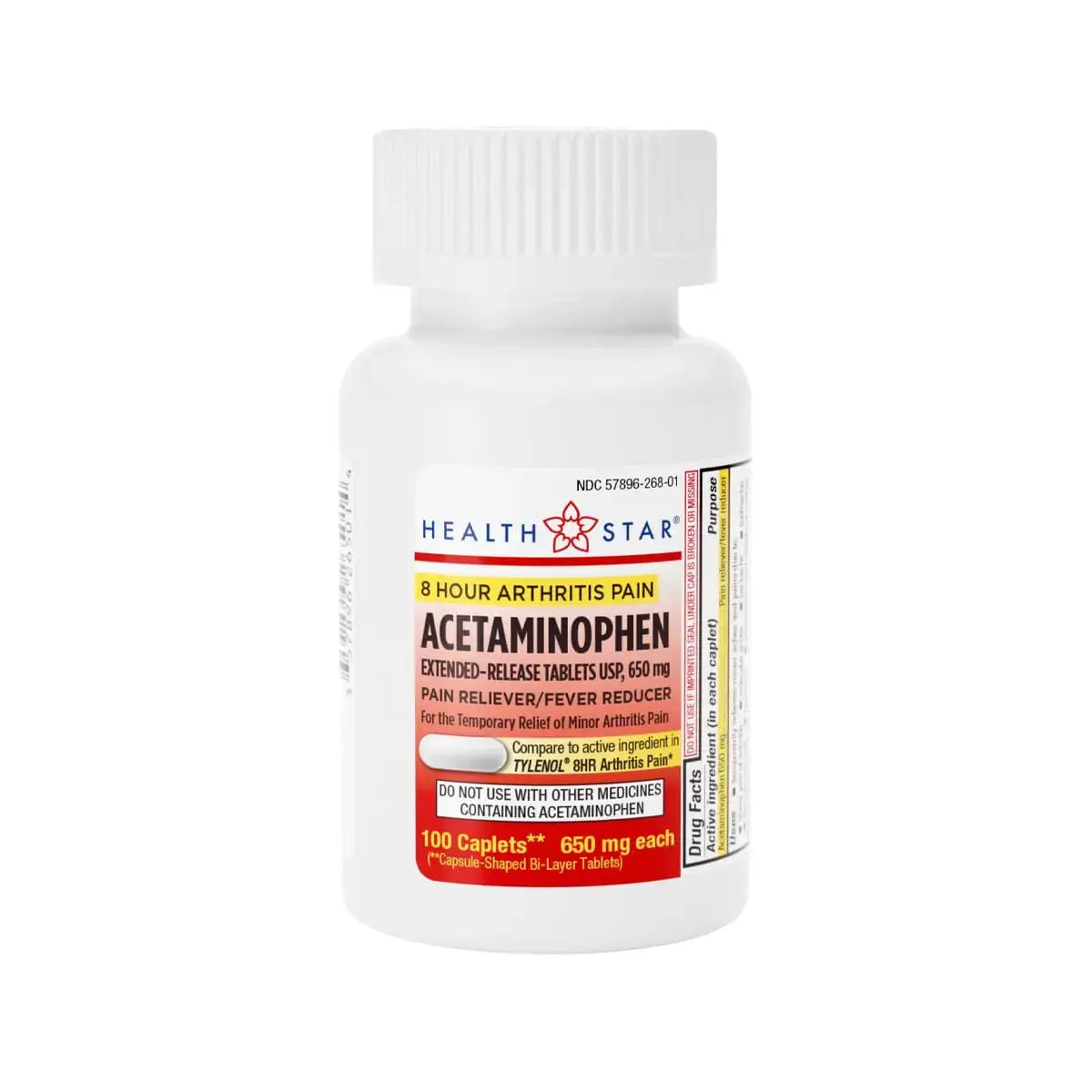 GeriCare Acetaminophen Extended-Release Arthritis 650mg Caplets, Pain Reliever, Arthritis Symptoms, Fever Reduction, 100 Count (Pack of 1) GeriCareAu supplements