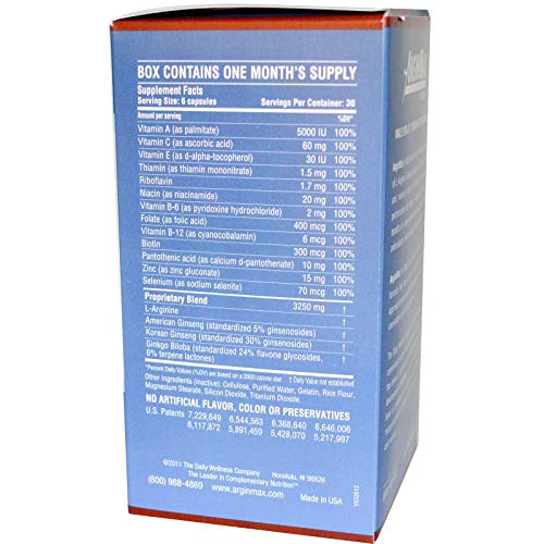 ArginMax L Arginine Nitric Oxide Supplement for Men - Oxygen & Blood Flow Support ArginMaxUS supplements