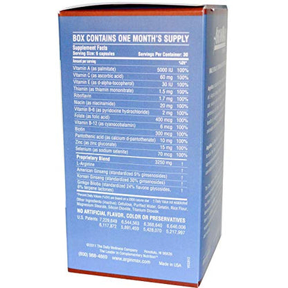 ArginMax L Arginine Nitric Oxide Supplement for Men - Oxygen & Blood Flow Support ArginMaxUS supplements