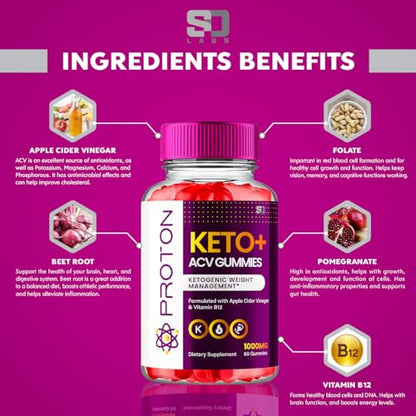 Proton Keto ACV Gummies Advanced Weight Loss 1000 MG, Proton Keto ACV Gummies S.O LabsUS supplements