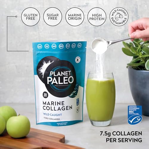 Pure Marine Collagen Powder (60 Servings, 450g) | for Healthy Skin, Hair and Nails, and Gut Health Planet PaleoAu supplements