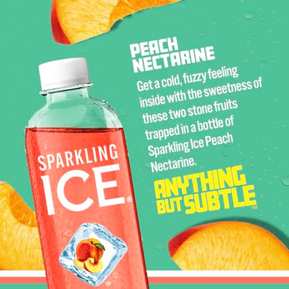 Sparkling Ice, Peach Nectarine Sparkling Water, Zero Sugar Flavored Water, with Vitamins Sparkling ICEUS supplements